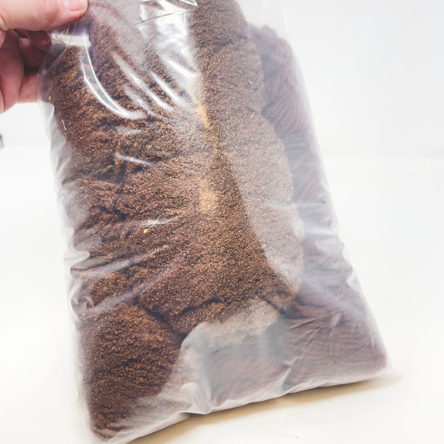 Wood & Nubby Brown Acrylic Yarn Bundle