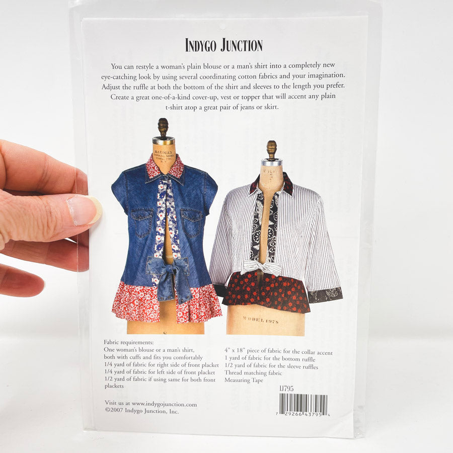 2007 Indygo Junction IJ795 Sewing Pattern - Restyled Shirts