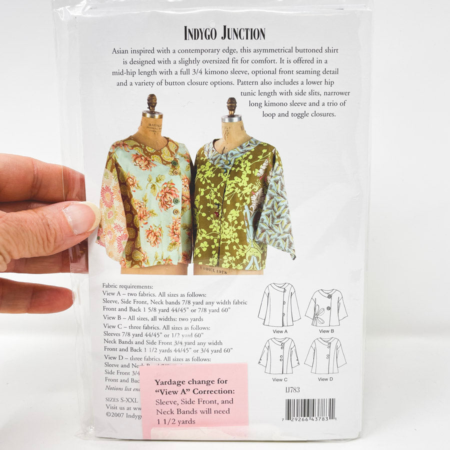 2007 Indygo Junction IJ783 Sewing Pattern - Crossover Kimono - S-XXL