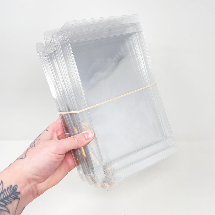 Stack of Clear Card Boxes