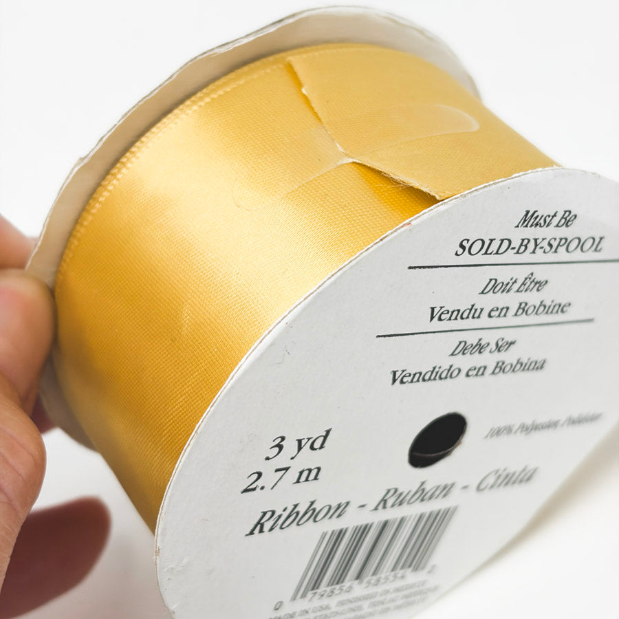 1-1/2" and 3 Yds Gold Ribbon