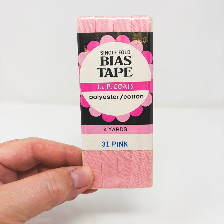 J.P. Coats Single Fold Bias Tape - 31 Pink