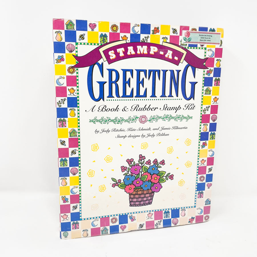 Stamp-A-Greeting Book & Rubber Stamp Kit