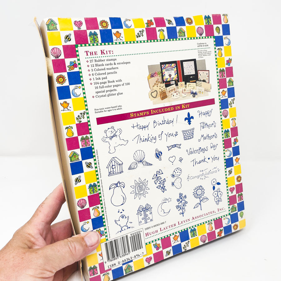 Stamp-A-Greeting Book & Rubber Stamp Kit