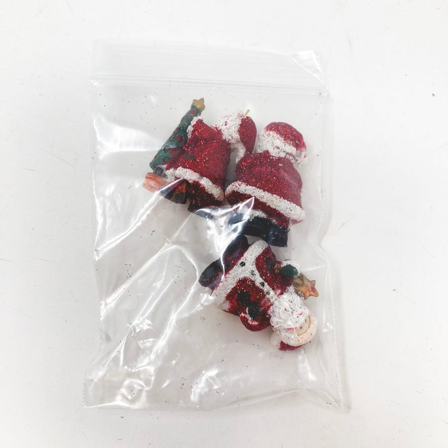 Glitter Santa Miniatures