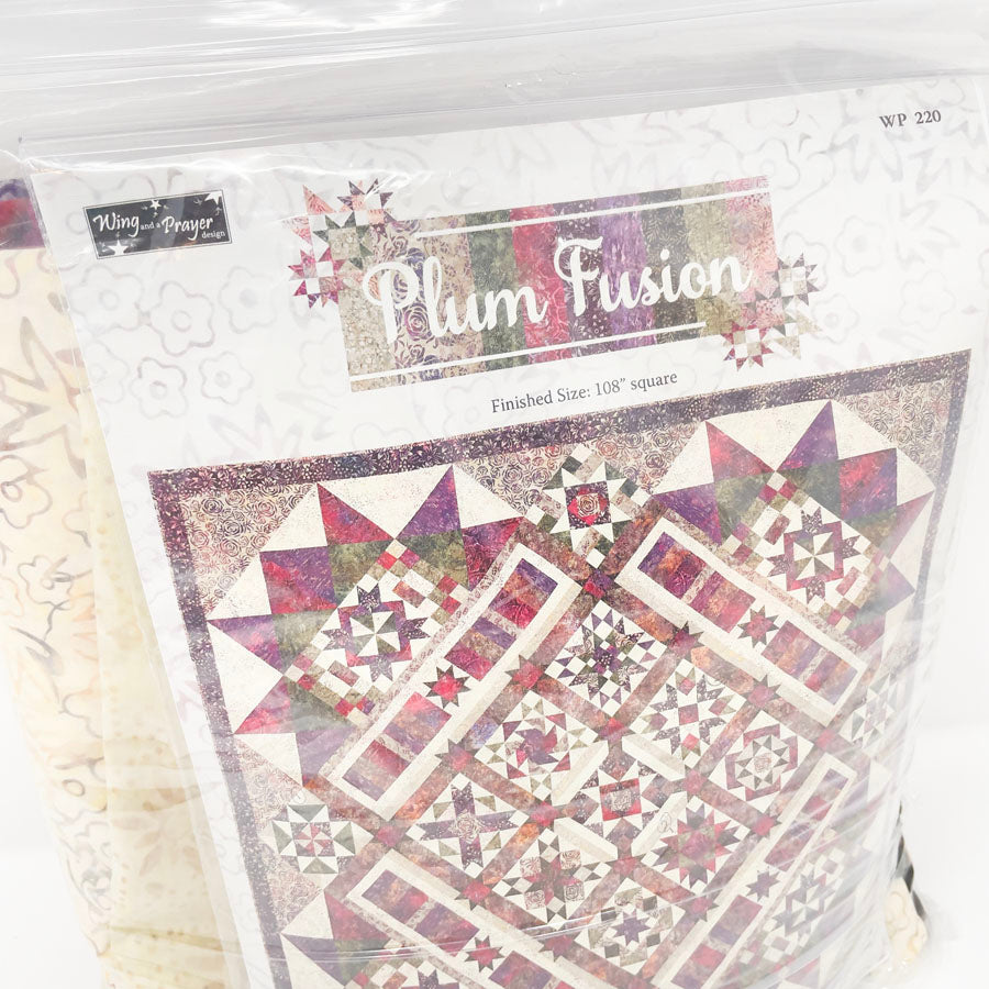 Plum Fusion Quilt Set - Wing and a Prayer Design