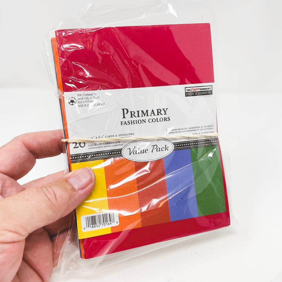 The Paper Company - Primary Cards & Envelopes 4.75" x 6.5"