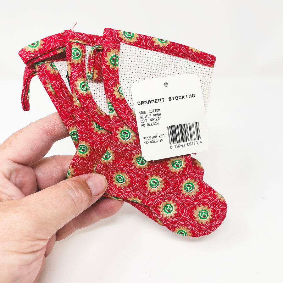 Ornament Stockings with Aida Front