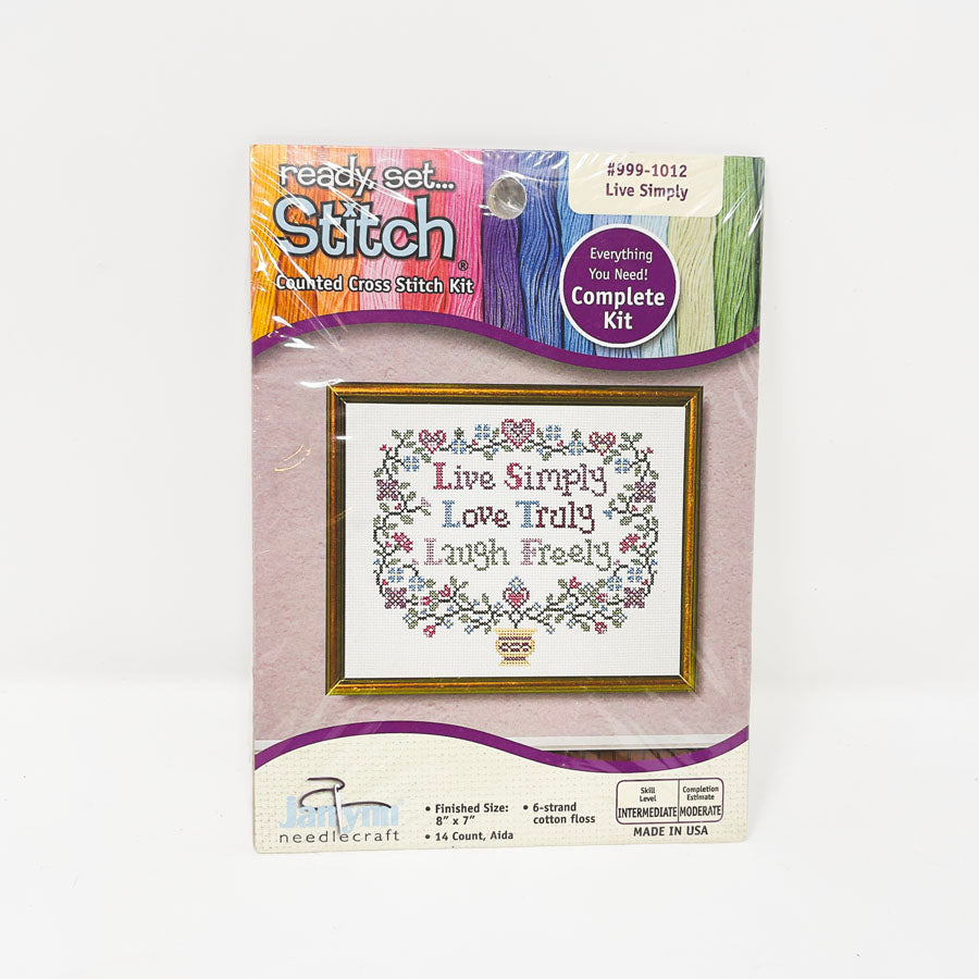 Janlynn Live Simply Counted Cross Stitch Kit