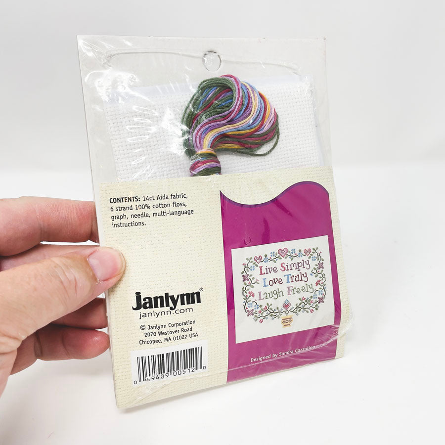 Janlynn Live Simply Counted Cross Stitch Kit