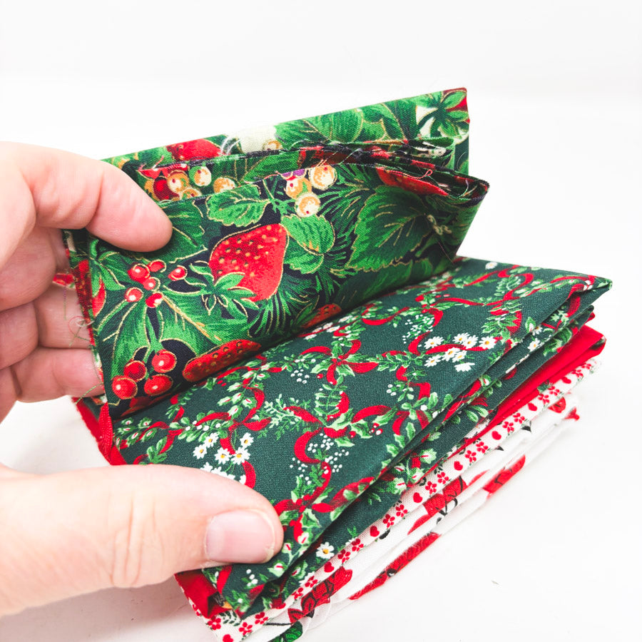 Bright Holiday Prints Fabric Remnants Bundle