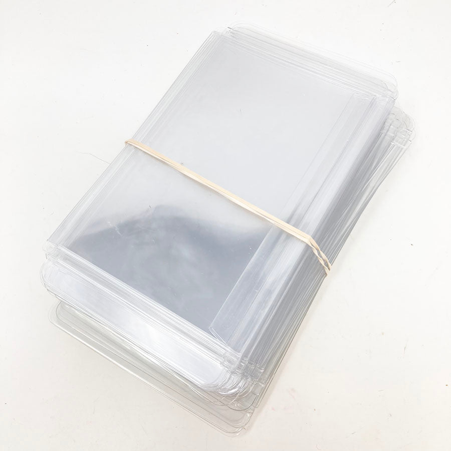 Stack of Smaller Clear Card Boxes