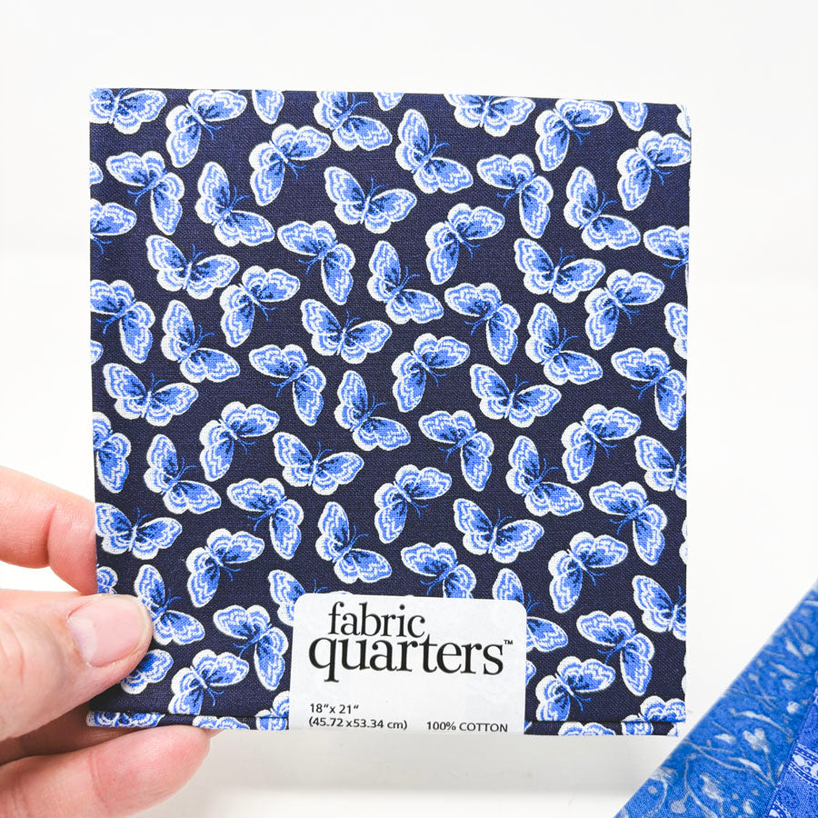 Dark Blue Cotton Quarter Flats - Pick a Design