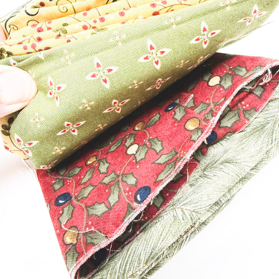 Subtly Seasonal Holiday Fabric Remnants Bundle