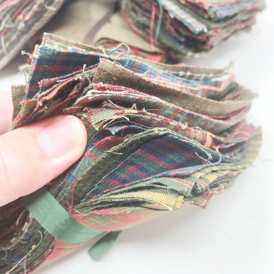 Vintage Holiday Plaid Fabric Bundles