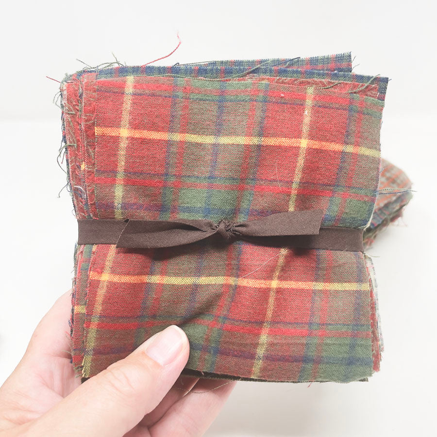 Vintage Holiday Plaid Fabric Bundles