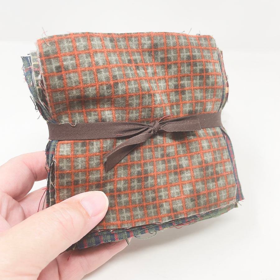 Vintage Holiday Plaid Fabric Bundles