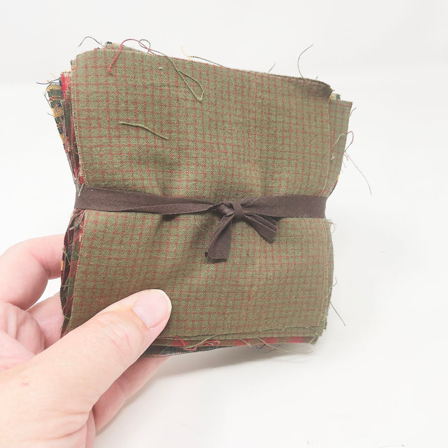 Vintage Holiday Plaid Fabric Bundles