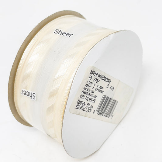 Offray Sheer Ribbon Windsong - 1-1/2" x 9 ft