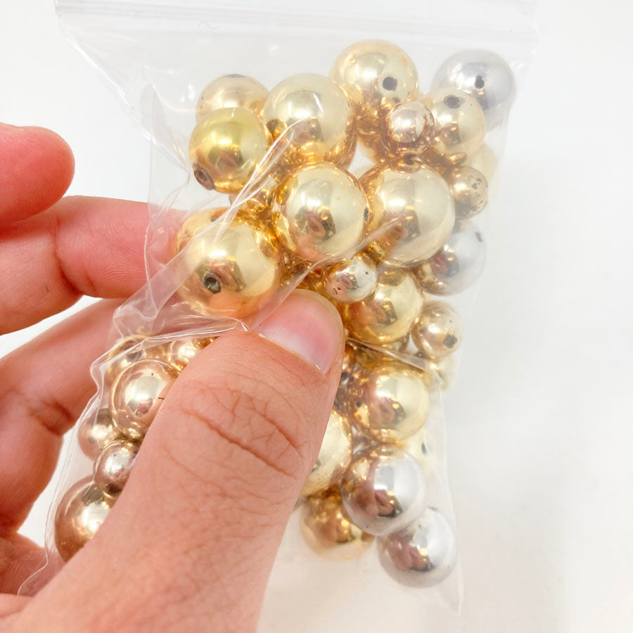 Gold Plastic Ball Beads