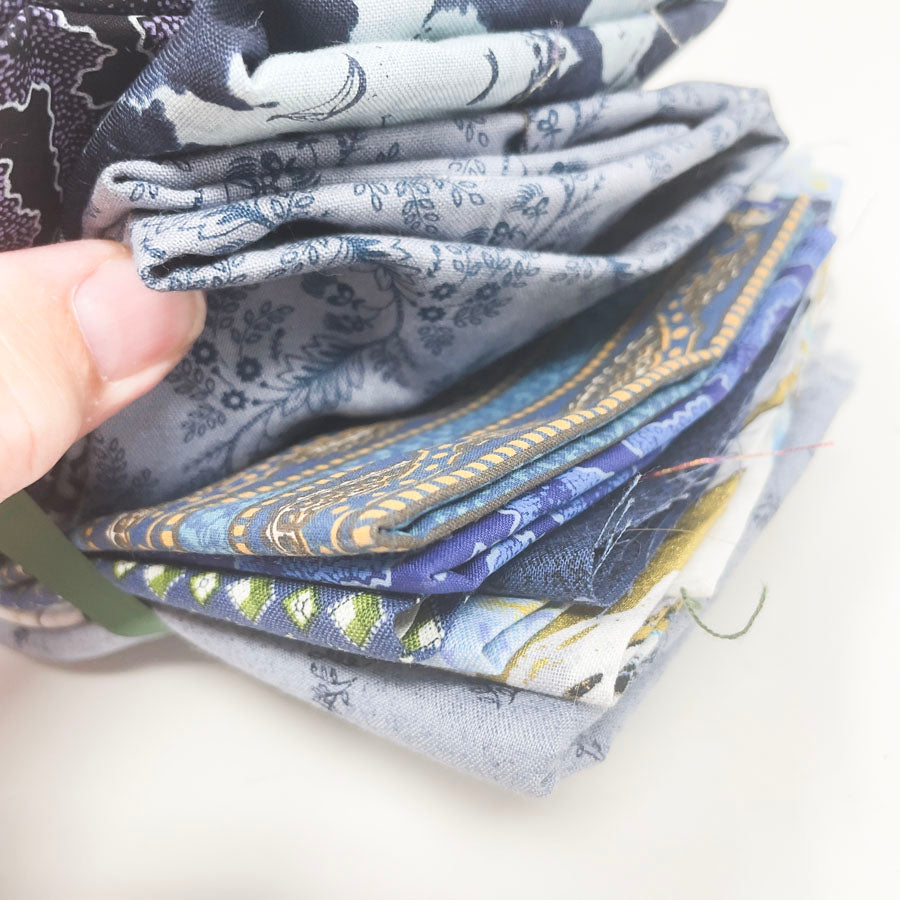 Moody Blue Patterns Fabric Bundle