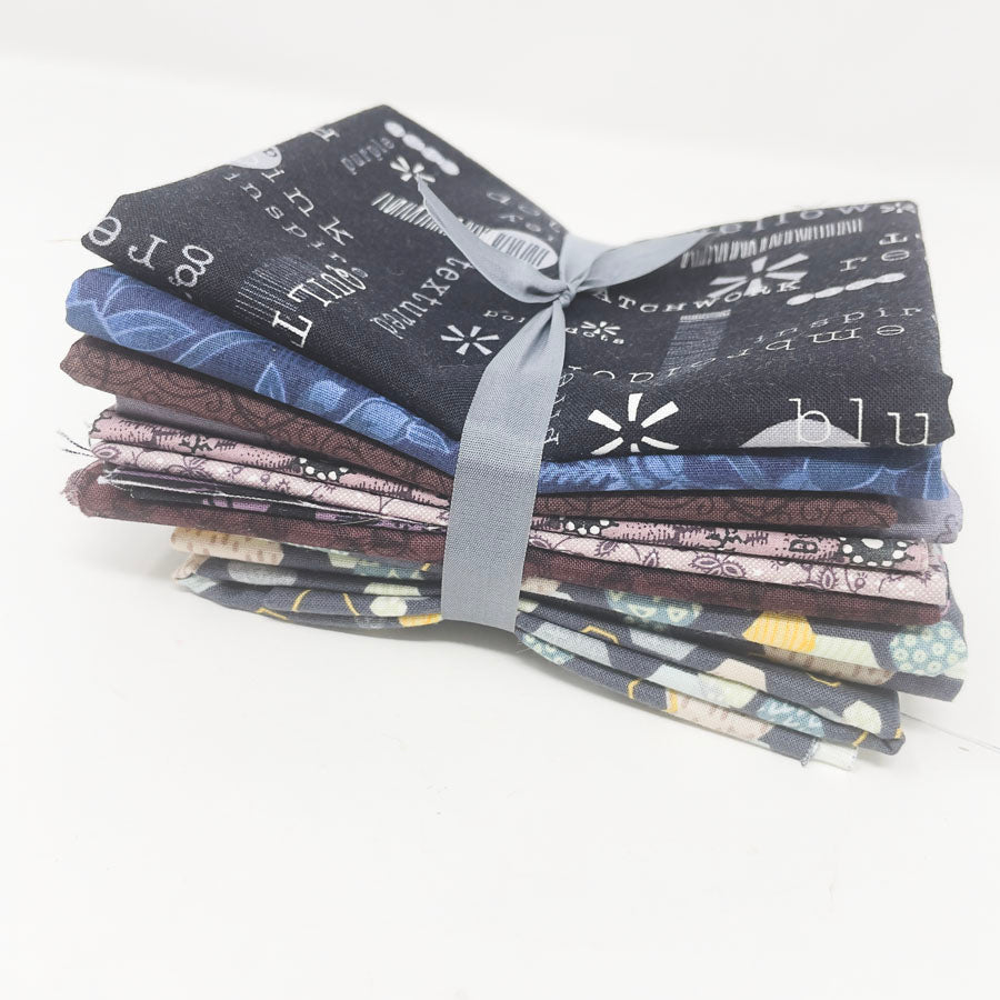 Quilters Patchwork Dark Patterns Fabric Bundle