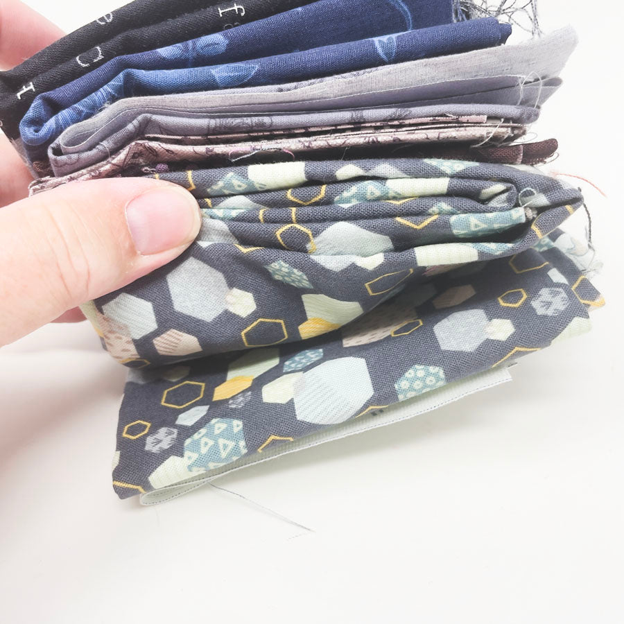 Quilters Patchwork Dark Patterns Fabric Bundle