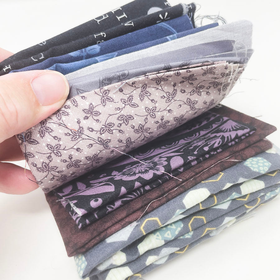 Quilters Patchwork Dark Patterns Fabric Bundle