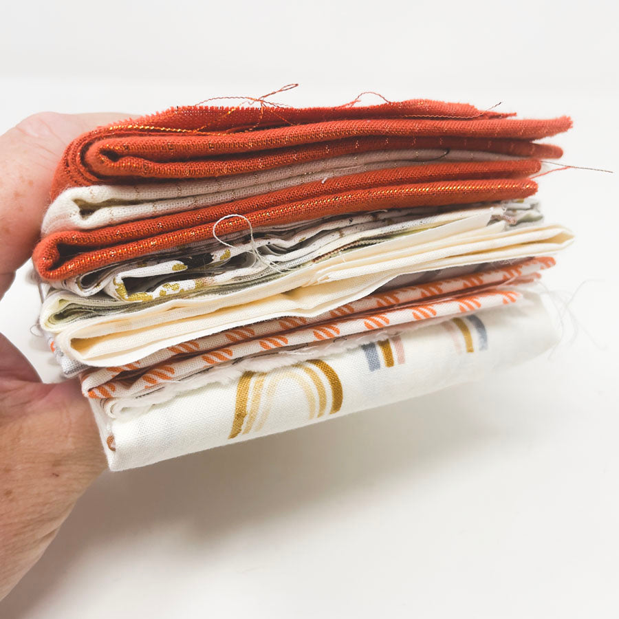 Tangerine Light Patterns Fabric Bundle