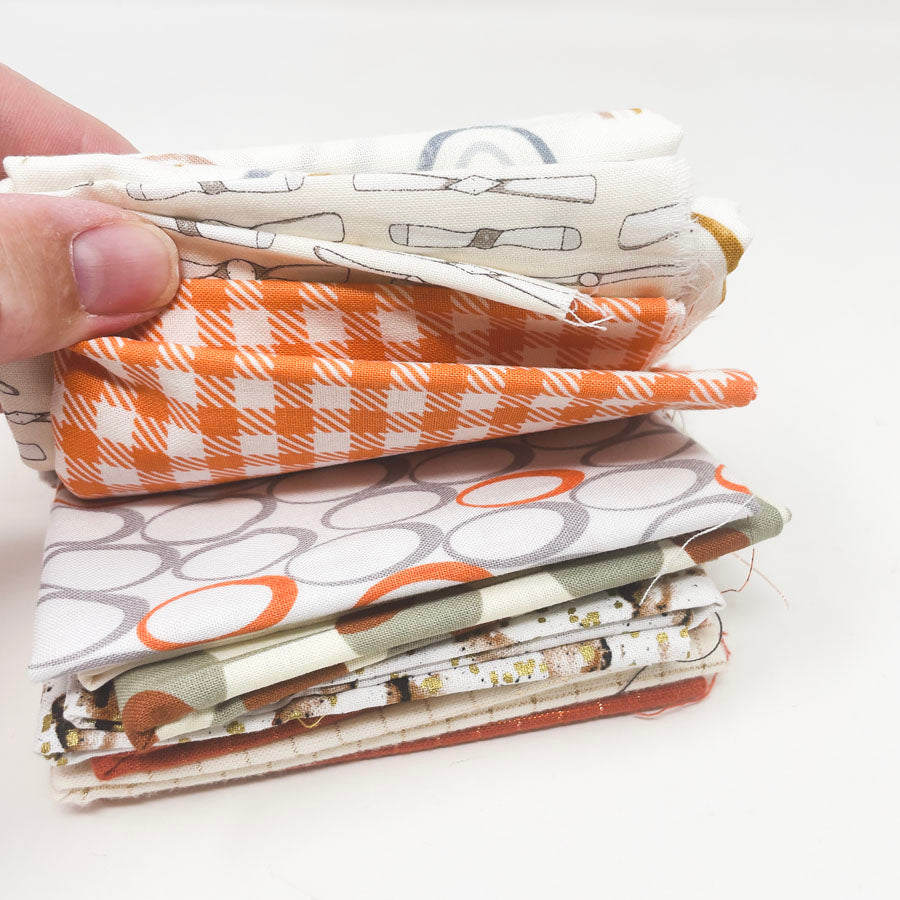 Tangerine Light Patterns Fabric Bundle