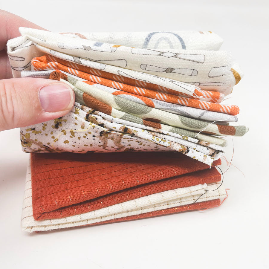 Tangerine Light Patterns Fabric Bundle