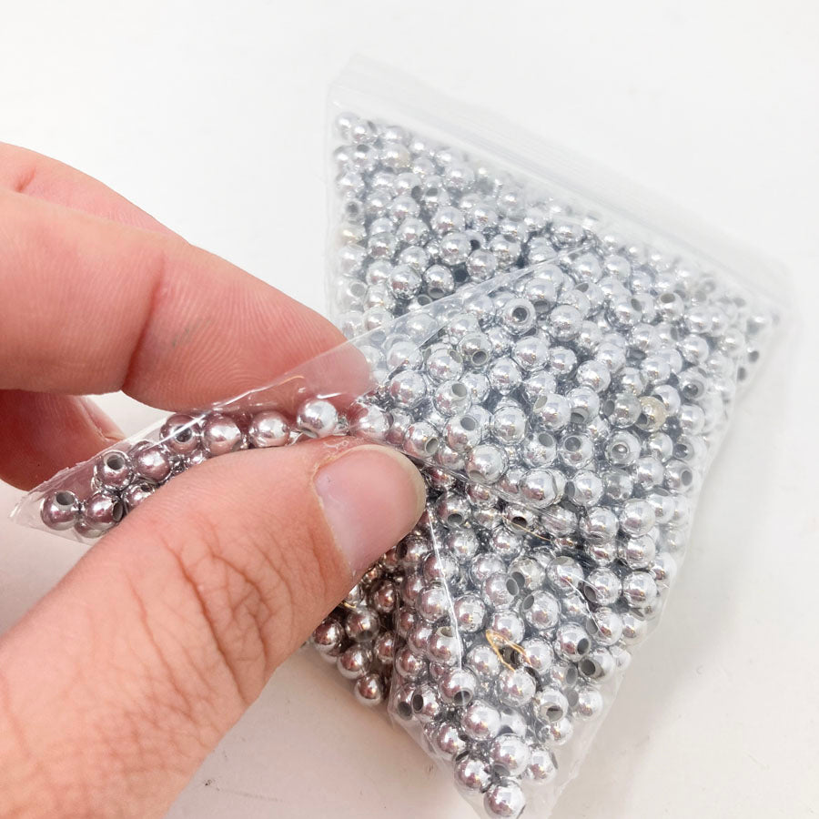 Silver Plastic Bead Bundle