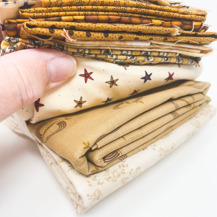 Creamy Star Pattern Fabric Bundle