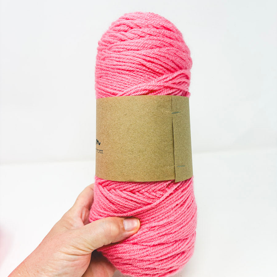 Rose Pink Unmarked Yarn