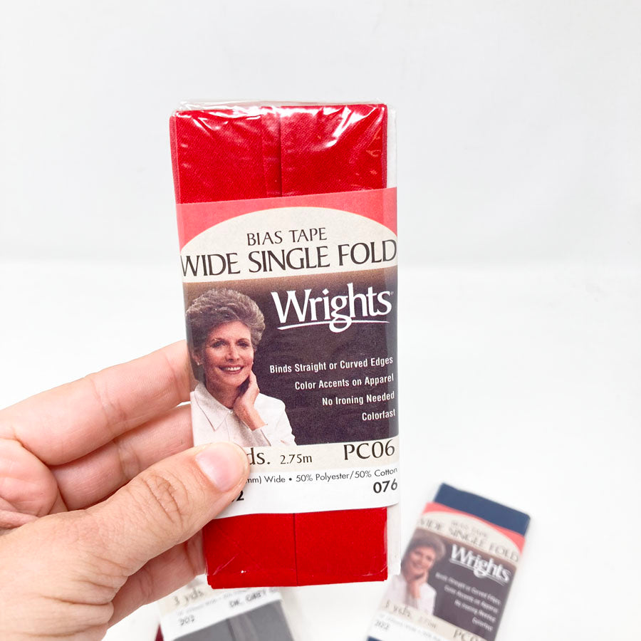 Wright's Wide Single Fold Bias Tape - Pick a Color