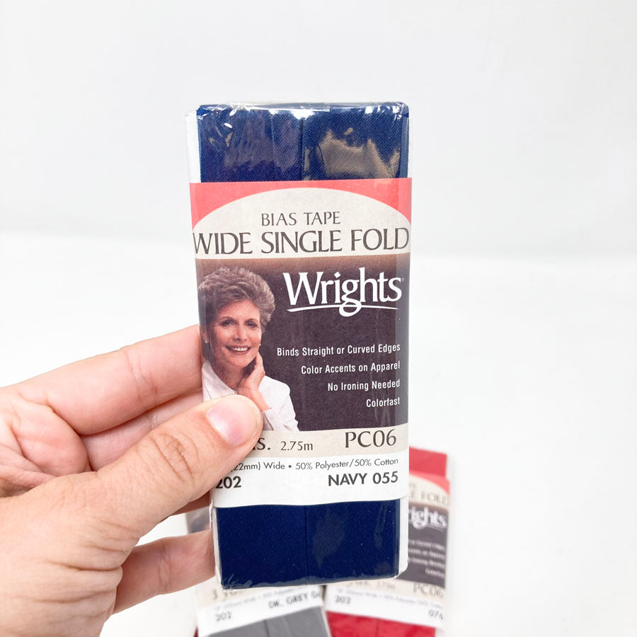 Wright's Wide Single Fold Bias Tape - Pick a Color