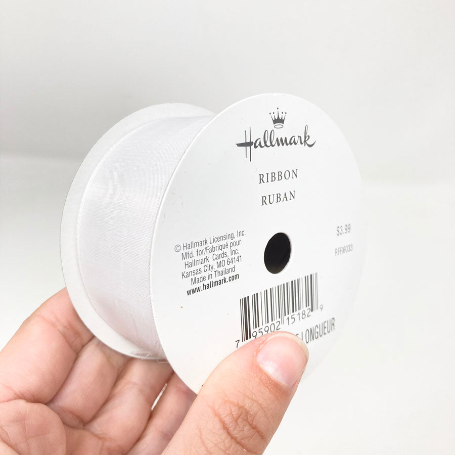 White Hallmark Ribbon