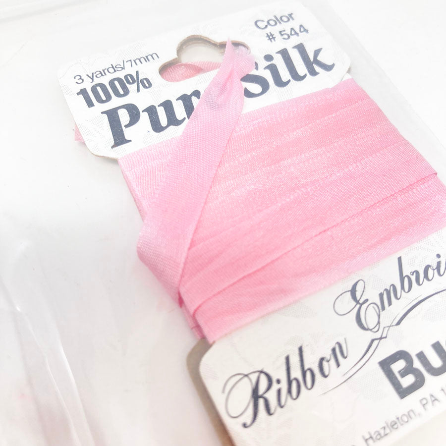 Pink Bucilla Pure Silk Embroidery Ribbon (2)