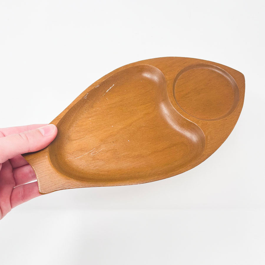 MCM African Walnut Fish Snack Tray