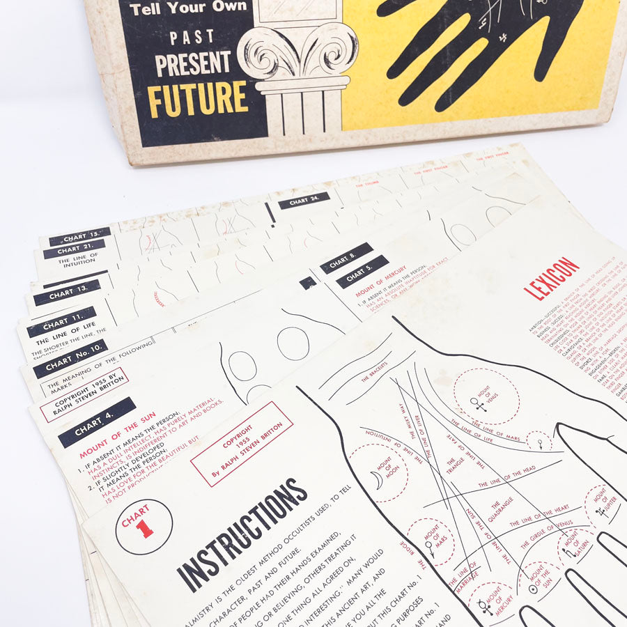 Your Destiny Vintage Palmistry Box Set by Ralph Steven Britton 1955