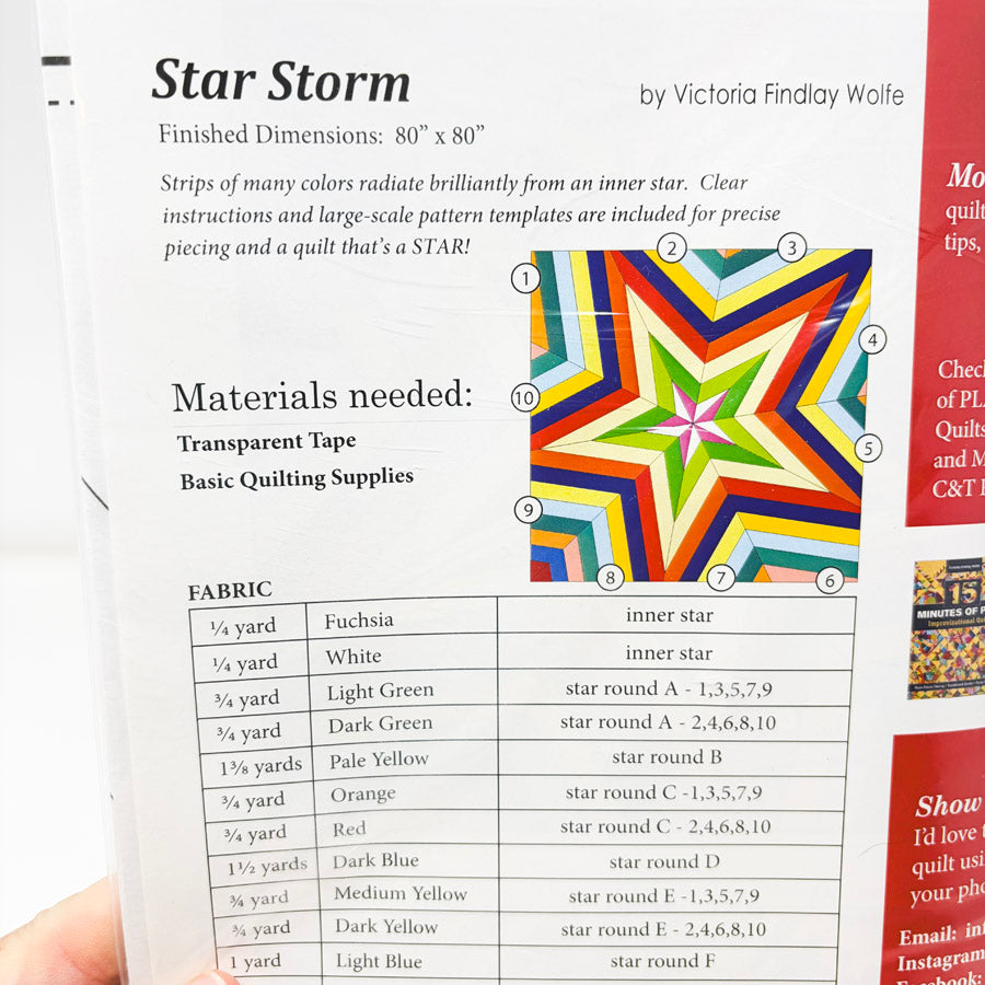 Star Storm Quilt Pattern by Victoria Findlay Wolfe Quilts