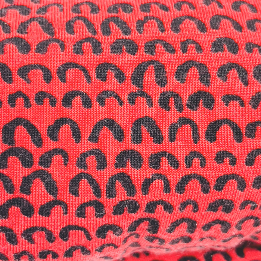60" x 72" - Red and Black Jersey Knit