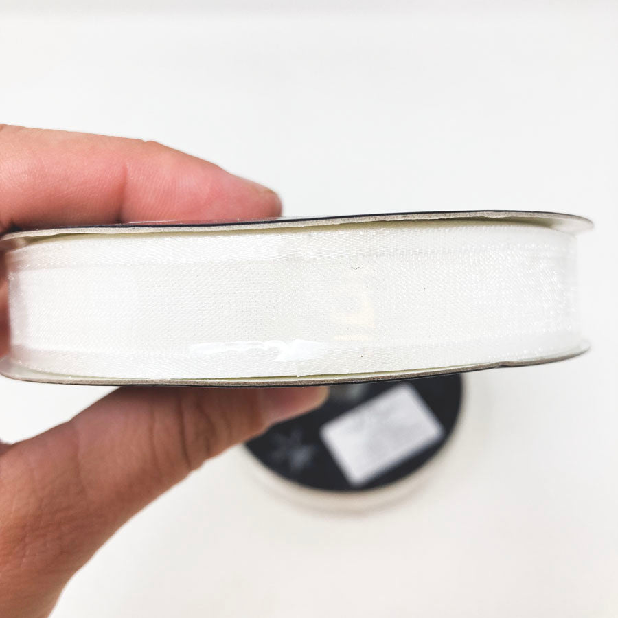 The Ribbon Boutique-White 5/8"