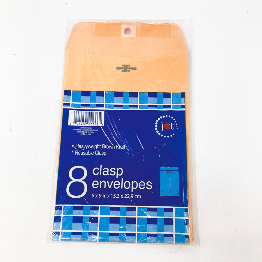 Jot Heavyweight Kraft Clasp Envelopes
