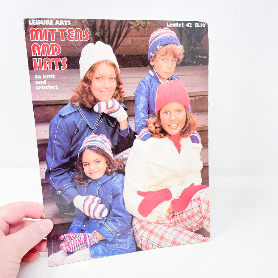 Leisure Arts Mittens and Hats Pattern Leaflet
