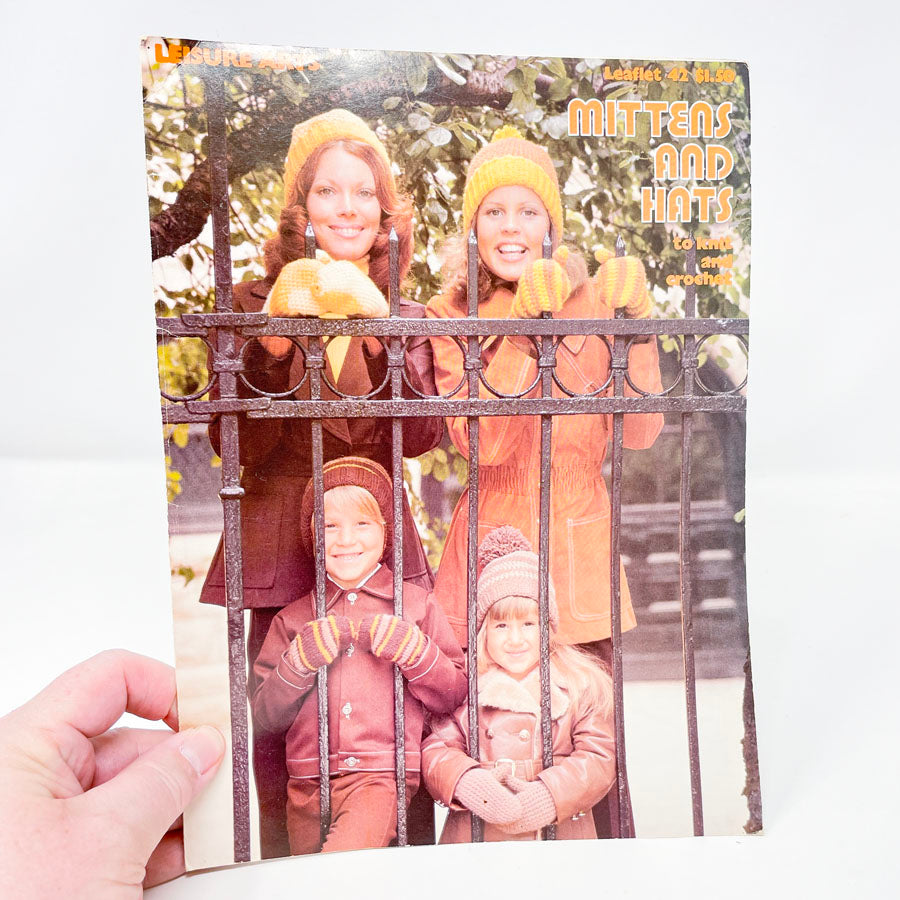 Leisure Arts Mittens and Hats Pattern Leaflet