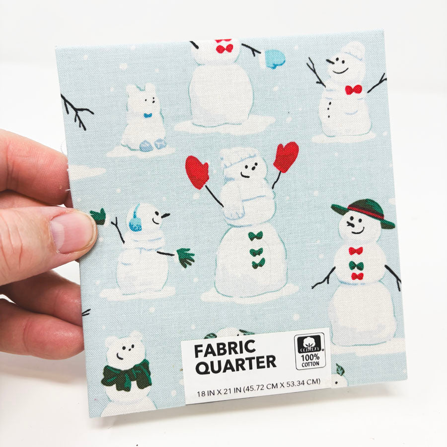 Snowman Cotton Fabric Quarter