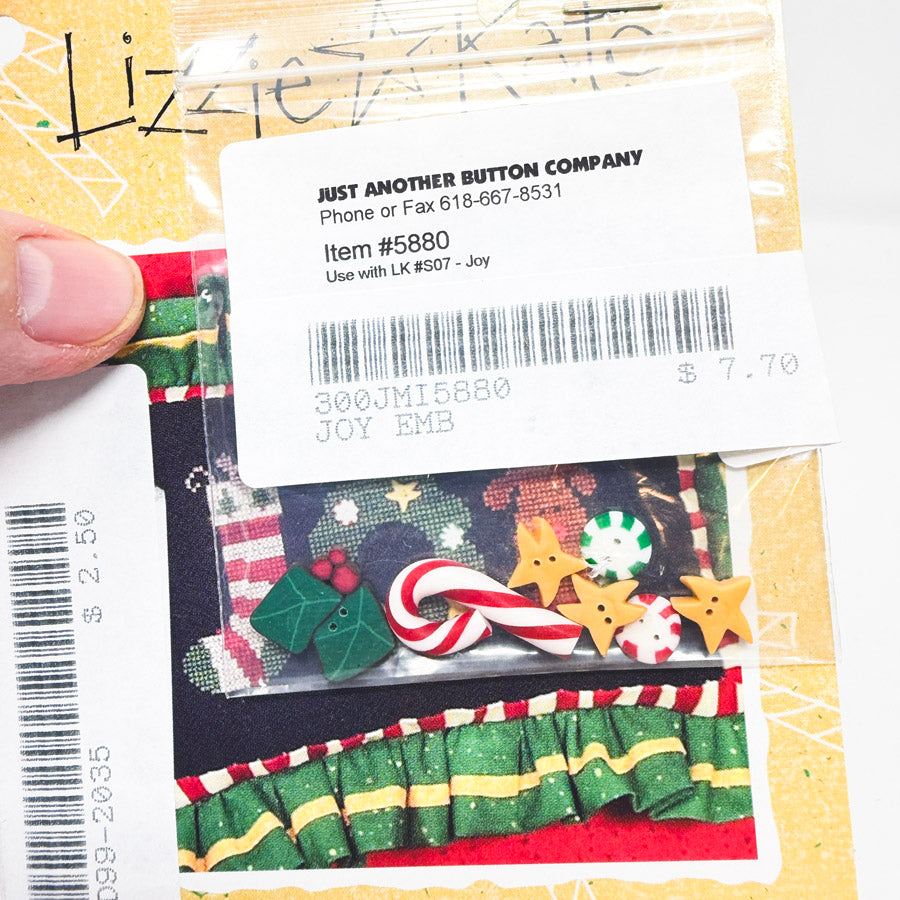 Lizzie Kate Snippet Cross Stitch Pattern & Charm