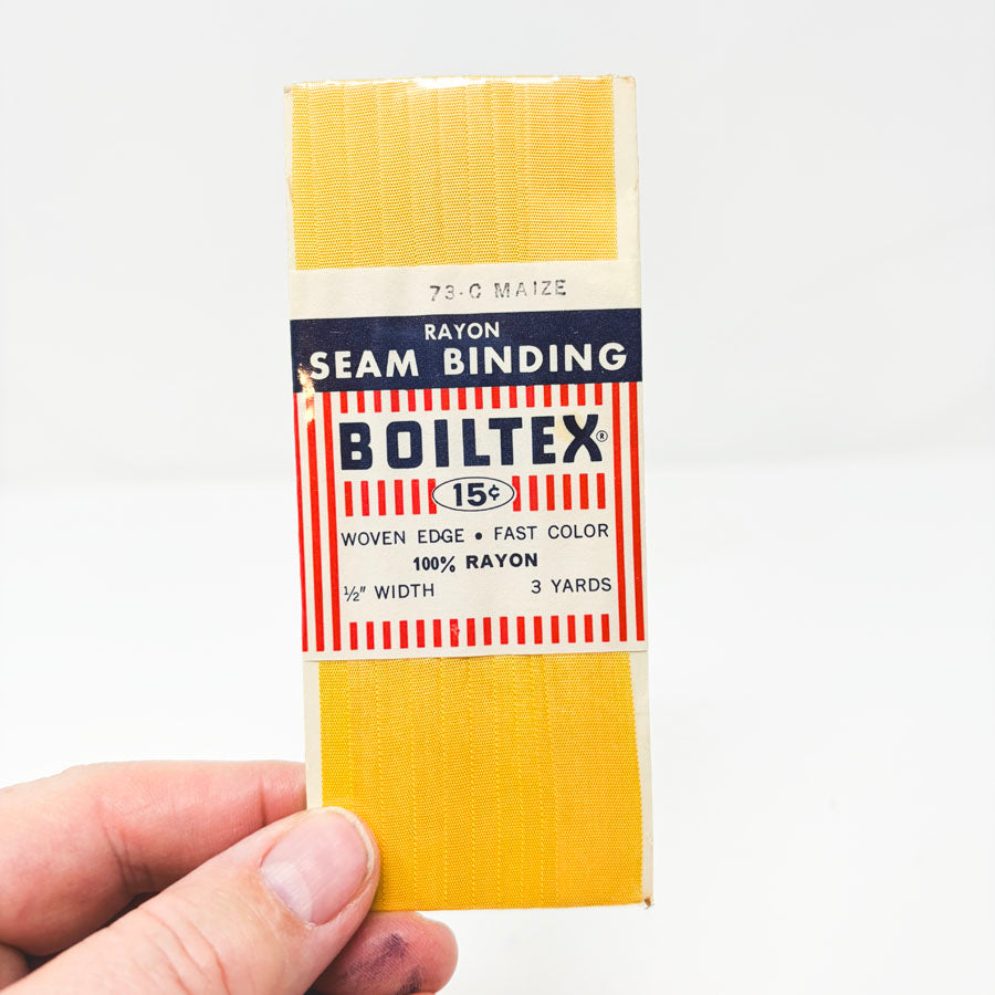 Boiltex Rayon Seam Binding - Maize