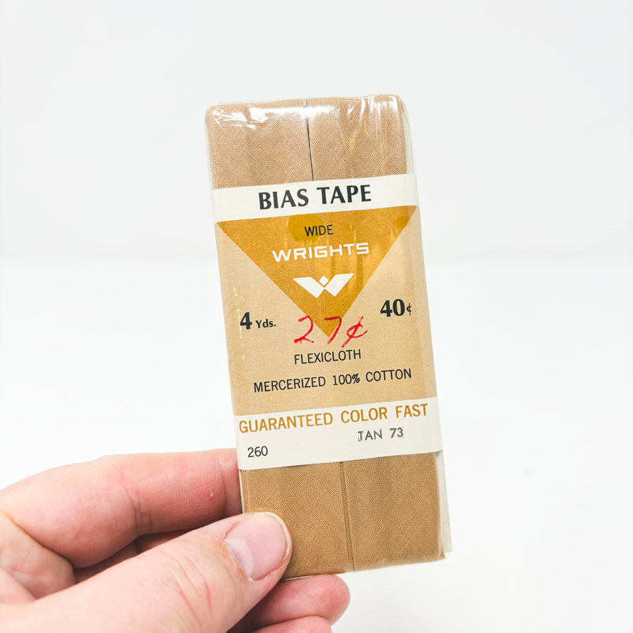 Wrights Wide Bias Tape - tan
